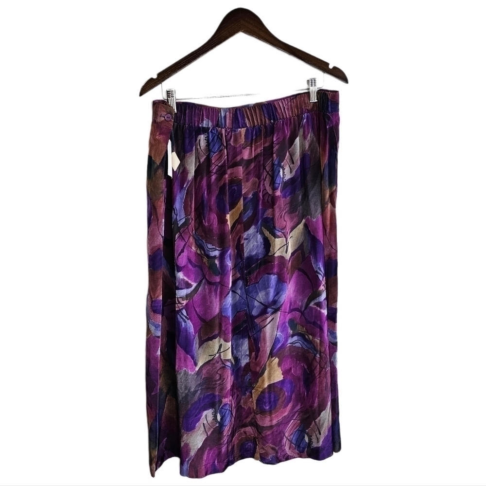 Montgomery Ward Vintage floral skirt multicolor a-line midi length size …